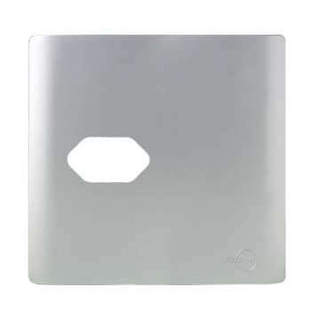 Placa p/ 1 Tomada Horizontal 4x4 - Novara Prata